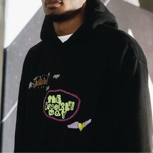 The Brooklyn Way Black Graphic Hoodie